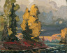 Tom Thomson / Poplars by a Lake / 1916