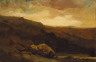 Edward Mitchell Bannister / Untitled (mountainous landscape with rock and stream in foreground) / n.d.