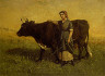 Edward Mitchell Bannister / Untitled (woman walking with cow) / n.d.