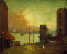 Robert Henri / Cumulus Clouds, East River / 1901-1902