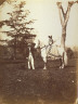 Lewis M. Rutherfurd / Mary Pierrepont on Silvertail with R. Stuyvesant and Dog / ca. 1863