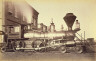 Unidentified / Pennsylvania Railroad Locomotive at Altoona Repair Facility / ca. 1868