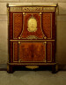 Jean-Henri Riesener / Secrétaire with Pictorial and Trellis Marquetry / mid 1780s and remodelled 1790 by Riesener