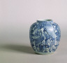 Chinese, Ming Dynasty (1368-1644) / Blue and White Small Melon-Shaped Jar / c. 1600