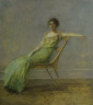 Thomas W. Dewing / Lady in a Green Dress / 1917-1919