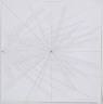 Sol Lewitt / Red Lines from the Midpoint of the Left Side, Blue Lines from the Center / 1975