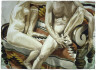 Philip Pearlstein / Male and Female Models on Greek Revival Sofa / 1976