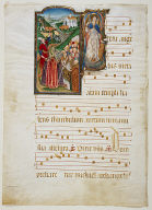Miracle of Mount Gargano, Historiated "S" with Saint Michael