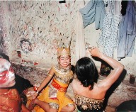 Dancers in Their Dressing Room in an Alley Theatre, Susuno Suko, Yogyakarta, Ind