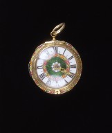 Gold and Enamel Pendant Watch