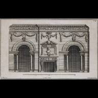 ENGRAVING of the Great Dining Room at Houghton Hall