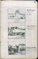 Artist's ledger - Book II: P. 61 APRES MIDI DE JUIN ECLUSE DE LA MONNAIE BRIDGE ON THE SEINE