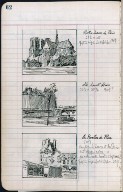 Artist's ledger - Book II: P. 62 NOTRE DAME DE PARIS ILE SAINT LOUIS LE PAVILLON DE FLORE