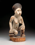 Kneeling Female Figure with Bowl and Child