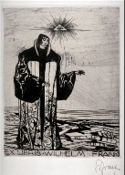 Ex Libris Wilhelm Frank, (One of 10 Book Plate Etchings)