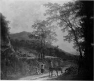 Italian Landscape with Peasants and Donkeys