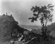 Tivoli and the Roman Campagna with a Man and Woman