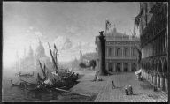 View of the Ducal Palace and Grand Canal and Church of Sta Maria della Salute, Venice