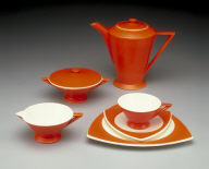 'Tricorne' shape luncheon plate with 'Mandarin' decoration