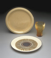 Plate with 'Fan Shell' pattern decoration from 'Sea Sculptures' series