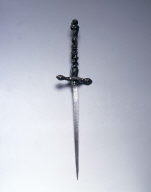 Stiletto with Grip Fashioned as Two Standing Monkeys