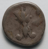 Stater: Fulmen with Wings at one end and Volutes at other (reverse)