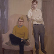 Portrait of Ted Carey and Andy Warhol