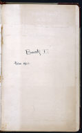 Artist's ledger - Book I: title page Book I/From 1913