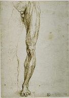 Male Figure Study, with Slight Sketch of Seated Figure