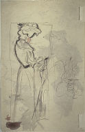 Woman Putting on Gloves
