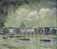Landscape along the Seine with the Institut de France and the Pont des Arts