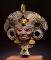 Mask from an incense burner depicting the old deity of fire