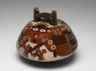 Dome-shaped jar depicting ceremonial figure