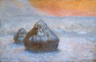 Stacks of Wheat (Sunset, Snow Effect)