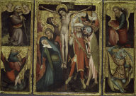 Triptych of the Crucifixion with Saints Anthony, Christopher, James and George