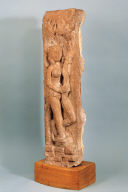 Railing Pillar with a Woman Beneath a Tree (Shalabhanjika)