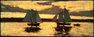 Gloucester, Mackerel Fleet at Sunset