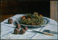 Grapes and Walnuts on a Table