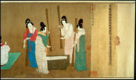 Court Ladies Preparing Newly Woven Silk