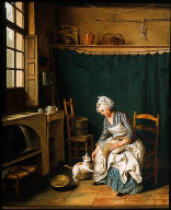 Servant Girl Plucking a Chicken