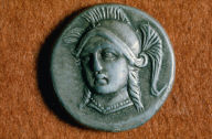 Tetradrachm of Audoleon with head of Athena