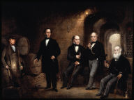 Four Wine Tasters in a Cellar