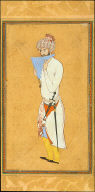 Man playing Panpipes / Illuminated Calligraphy from the Bustan of Sadi