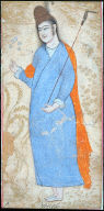Young Man Standing in Blue Gown