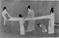 Court Ladies Preparing Newly Woven Silk