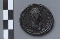 Sestertius with bust of Faustina