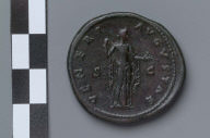 Sestertius with bust of Faustina