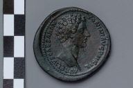Sestertius with bust of Marcus Aurelius