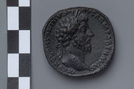Sestertius with bust of Marcus Aurelius