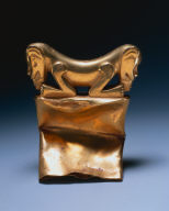 Double-Headed Feline Staff Finial